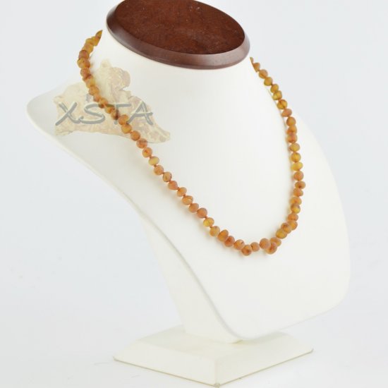 Natural amber beads necklace with baroque beads